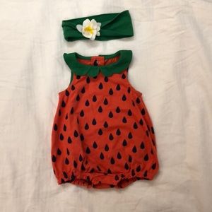 6-9m Cute Baby Strawberry Outfit
